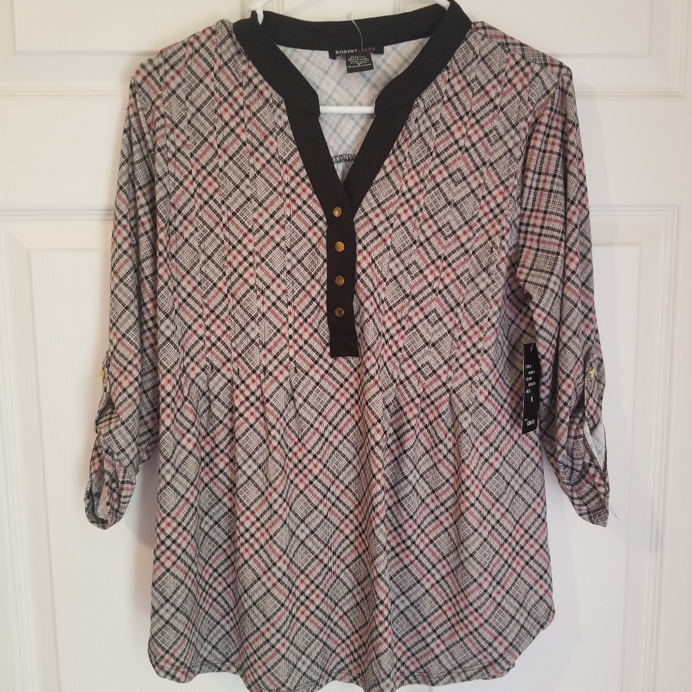 Robert Louis Knit Top NWT Small Convertible Sleeve